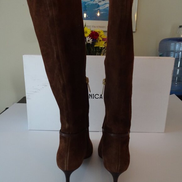 Veronica Beard Women's Kenzie Cedar Suede Mid Tall Boots Sz 8 NIB 798 - Picture 9 of 9
